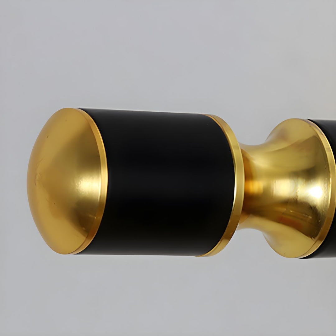 Elegant Black and Gold Mirror Light Fixture
