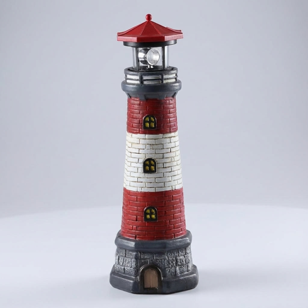 LumaWave | Solar-Powered Rotating Lighthouse for Outdoor Charm