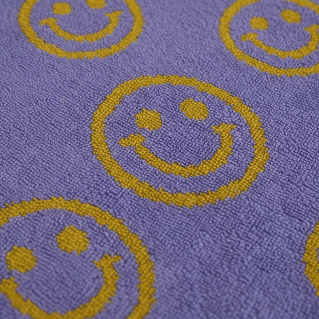 Reversible Printed Towels - Smiley Design