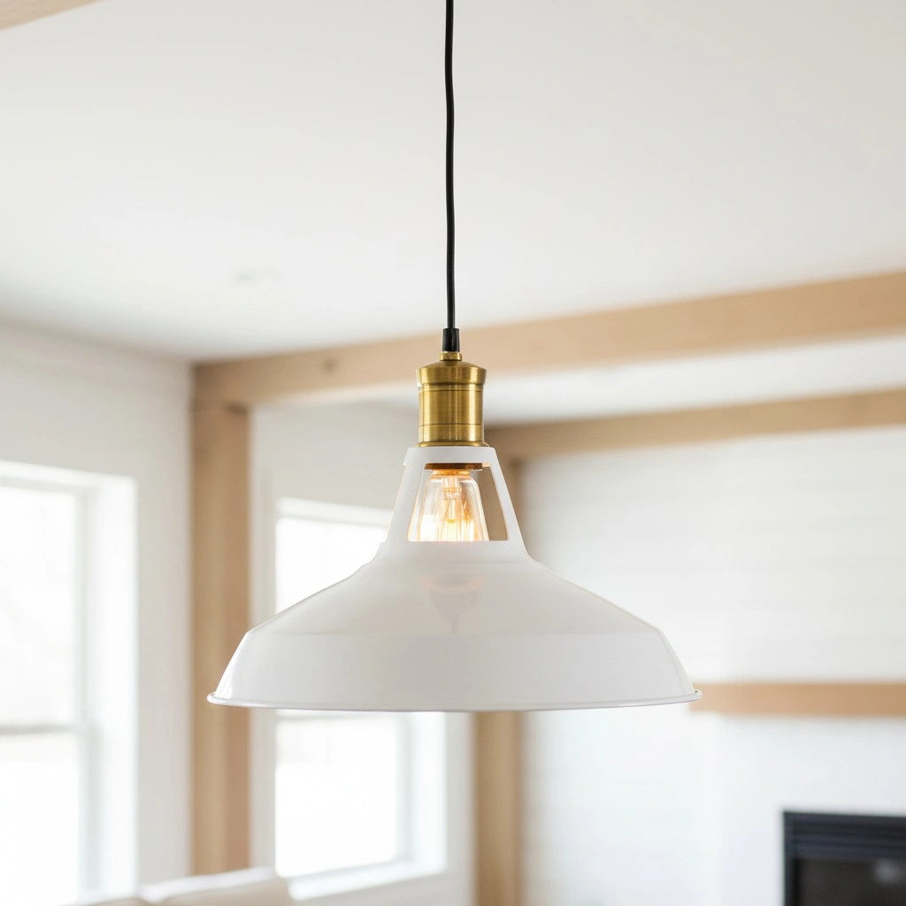Elegant Steel Pendant Light with Minimalist Shade