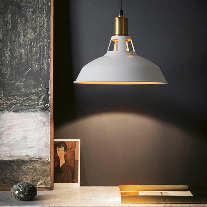 Elegant Steel Pendant Light with Minimalist Shade