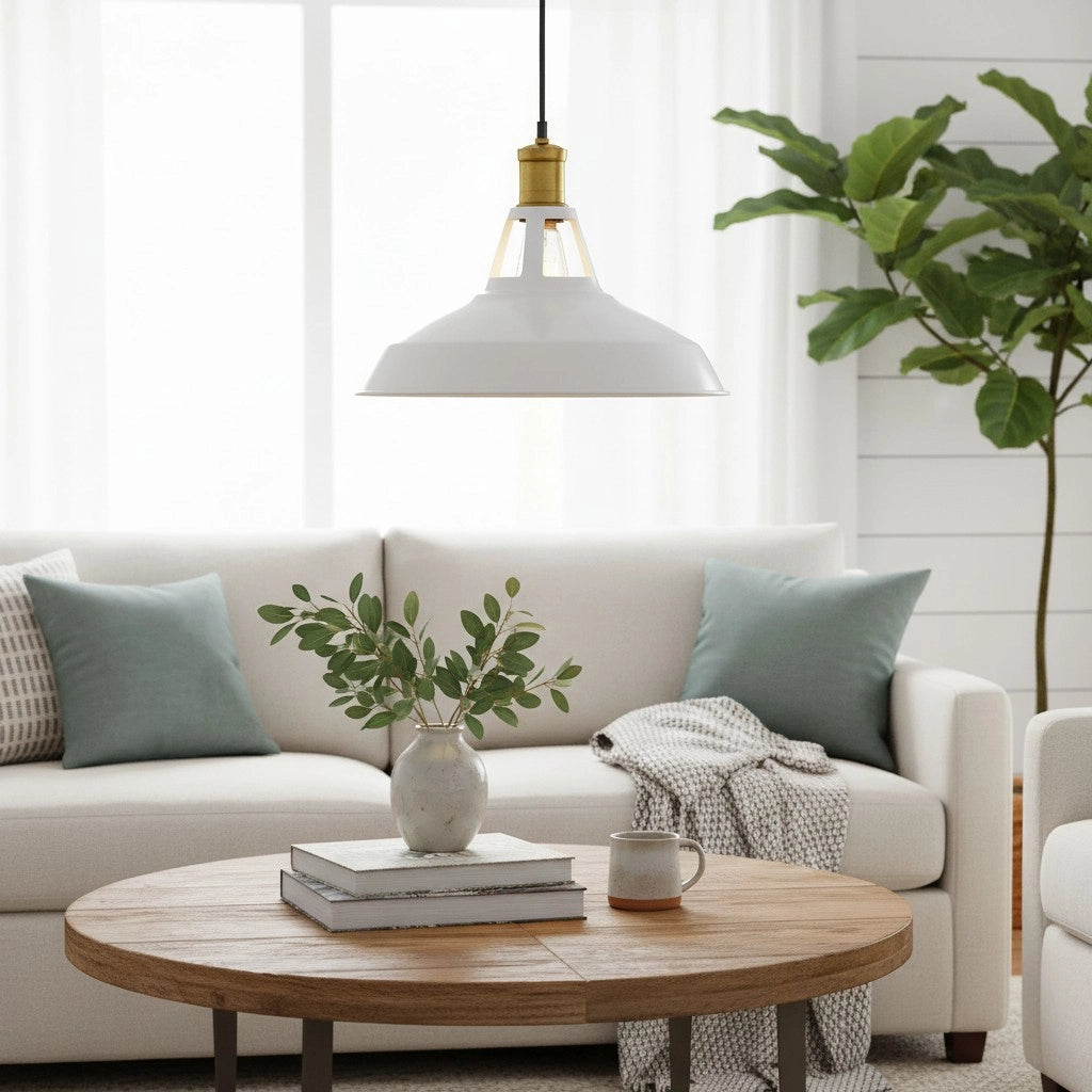 Elegant Steel Pendant Light with Minimalist Shade