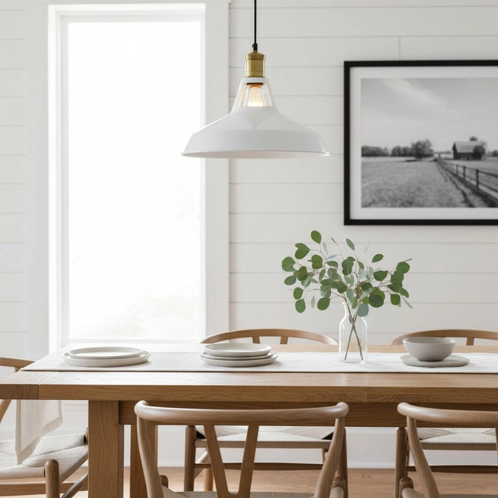 Elegant Steel Pendant Light with Minimalist Shade