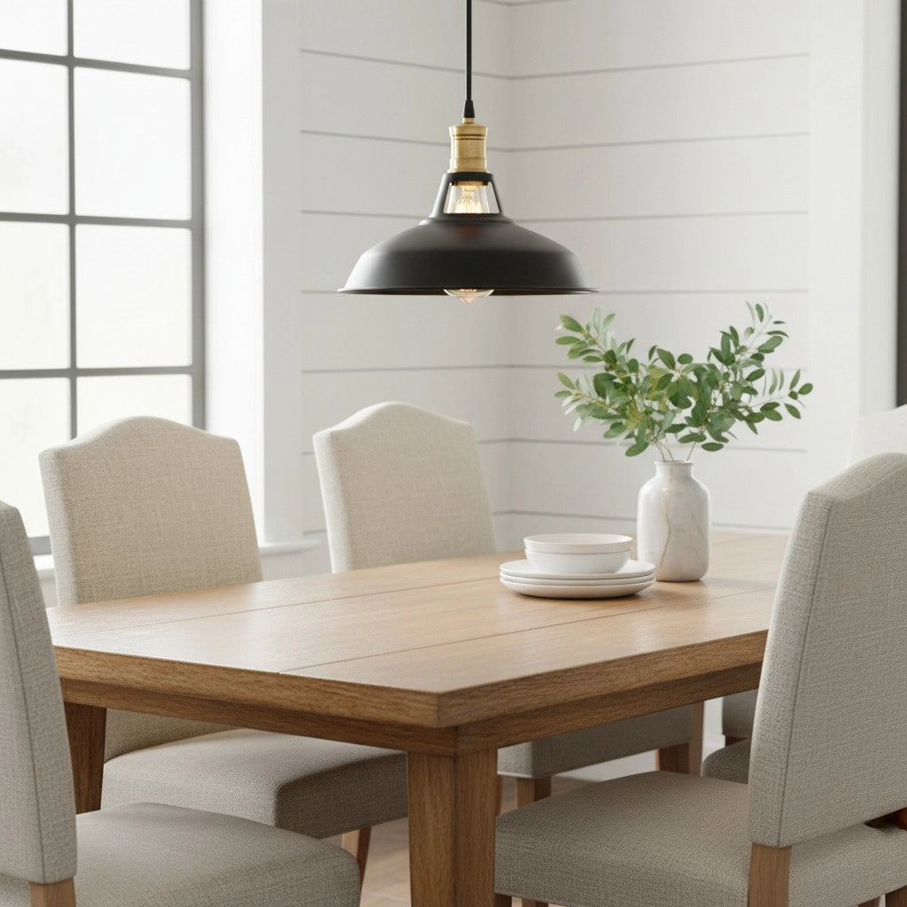 Elegant Steel Pendant Light with Minimalist Shade