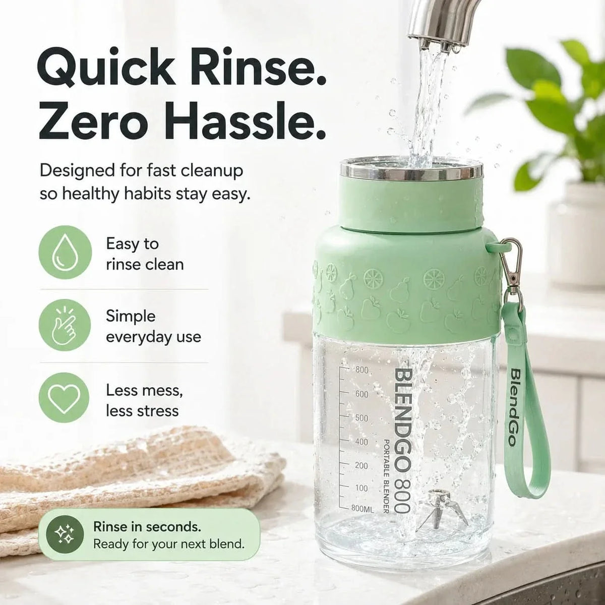 BlendMaster Pro – Compact Travel Blender for Smoothies