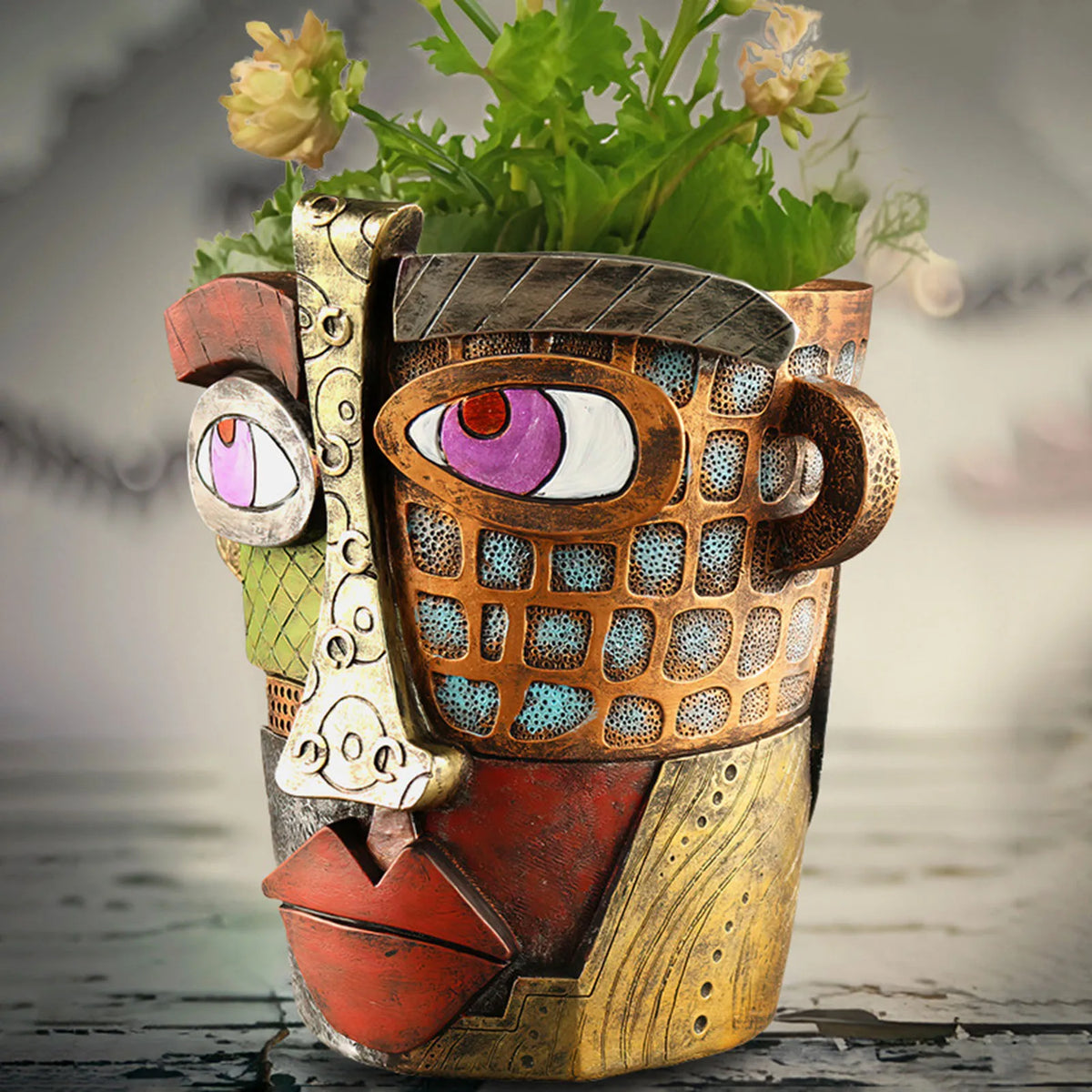 Abstract Art Plant Pot Ornaments - Stylish Home Decor