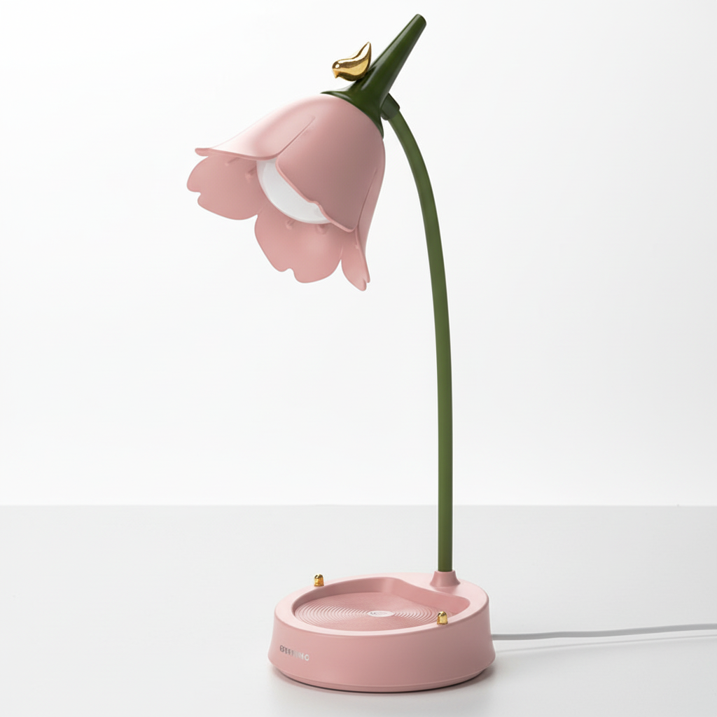 Flower-Inspired Table Lamp - Soft Light Design