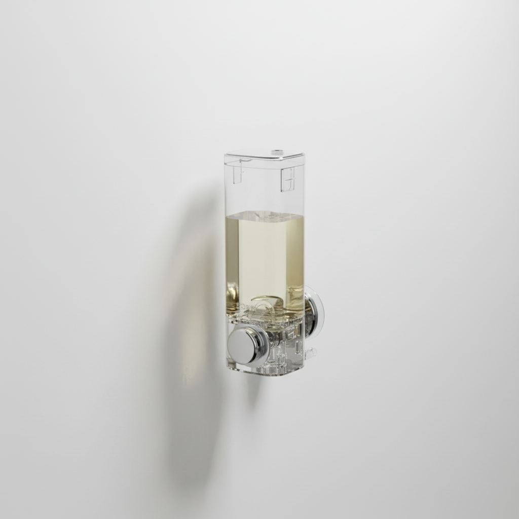 Suction Cup Dispenser for Soap - No Bore Design