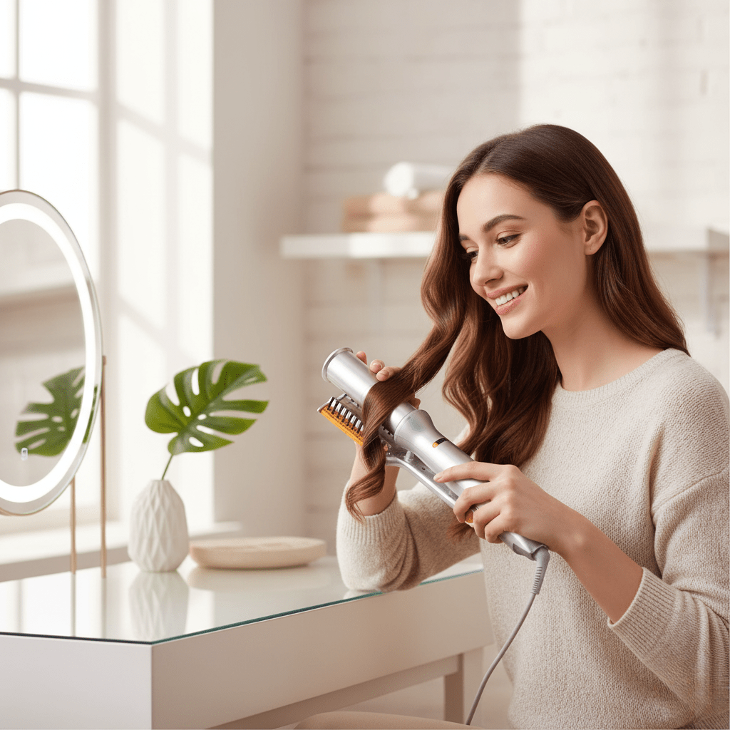 All-in-One Styling Brush with Ceramic Coating & Custom Heat
