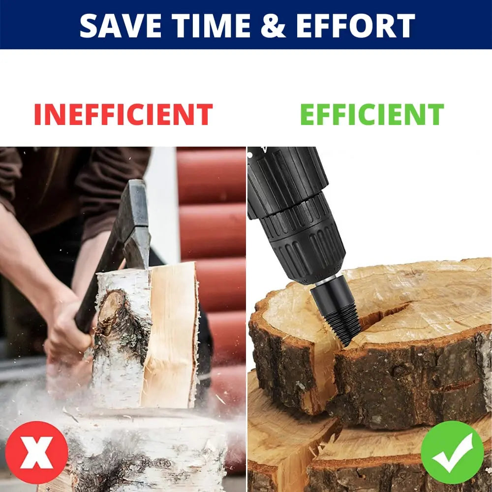 WoodSplit Pro | Heavy-Duty Drill Bit Set for Effortless Splitting