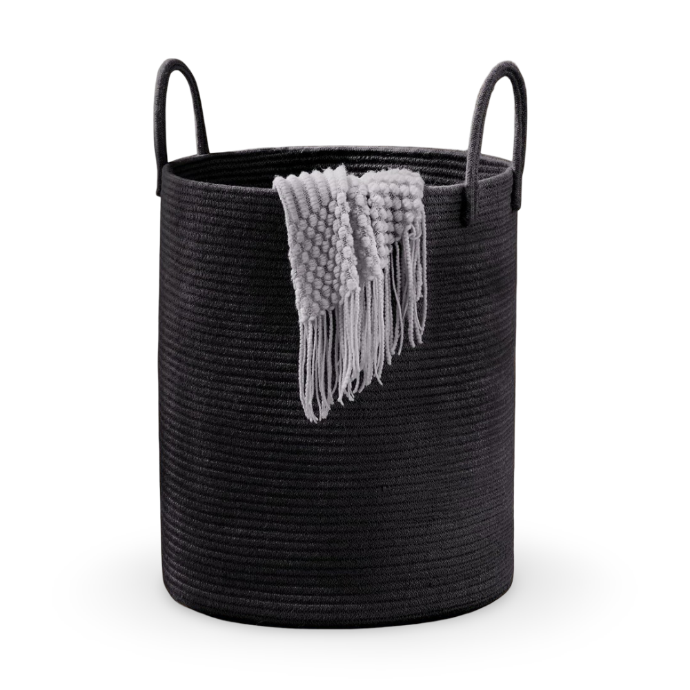 Stylish Cotton Laundry Organizer, 58L Capacity, Foldable Design