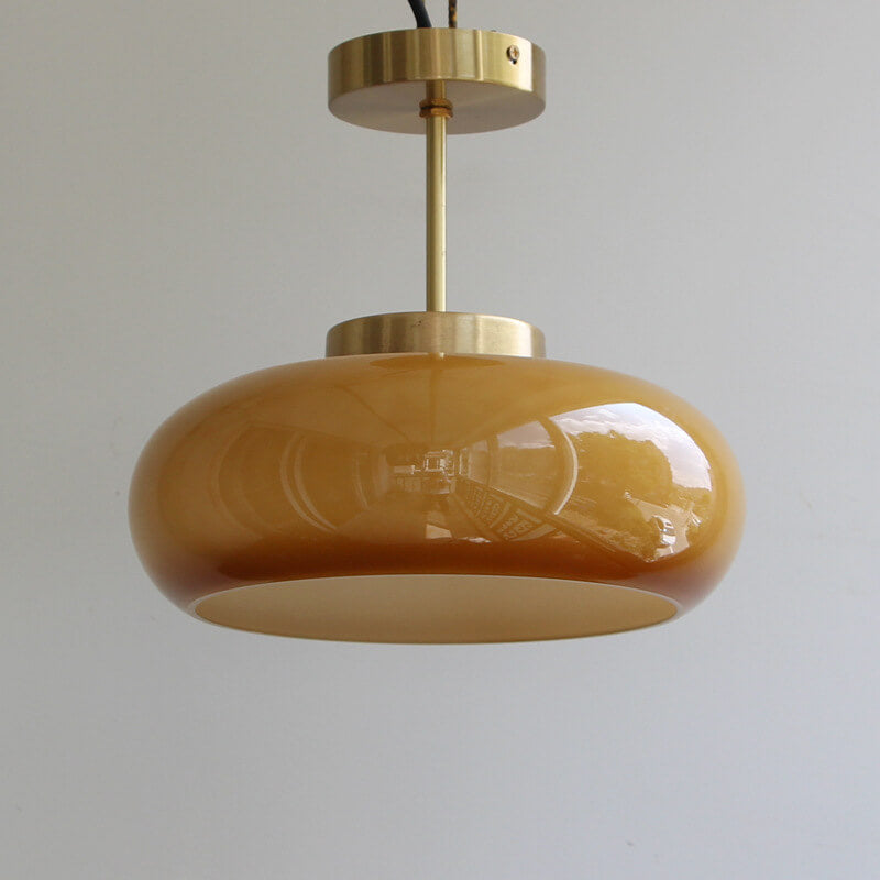 Golden Aura | Vintage-Inspired Semi-Flush Mount Light Fixture