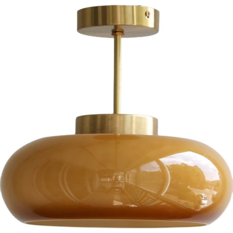 Golden Aura | Vintage-Inspired Semi-Flush Mount Light Fixture