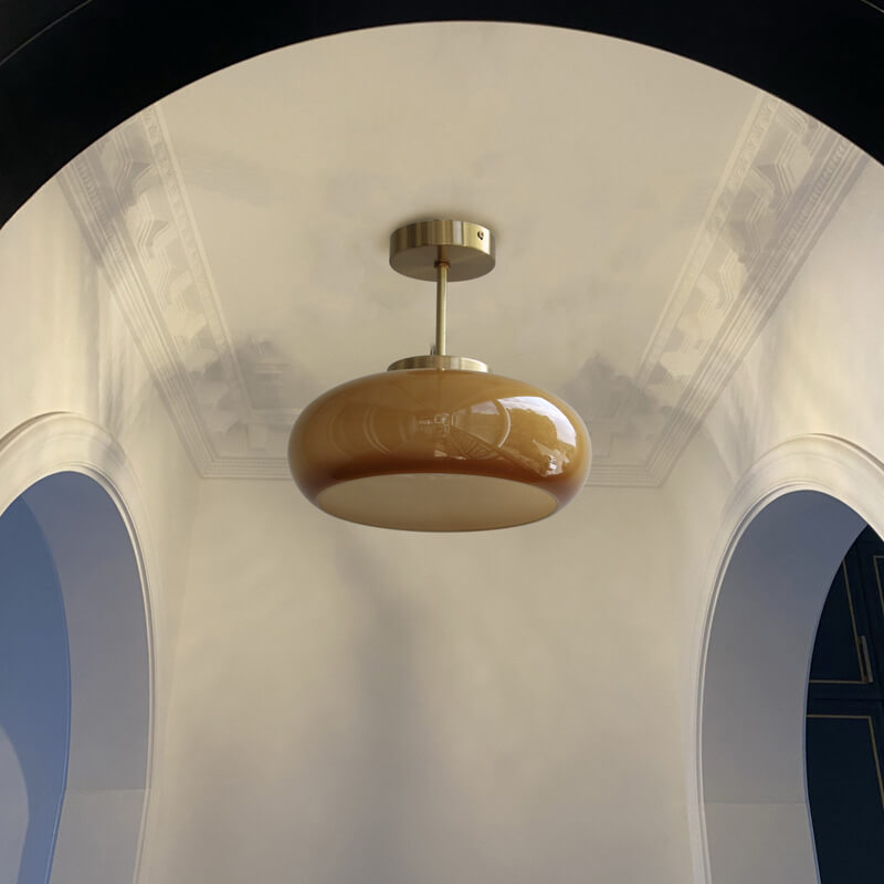 Golden Aura | Vintage-Inspired Semi-Flush Mount Light Fixture