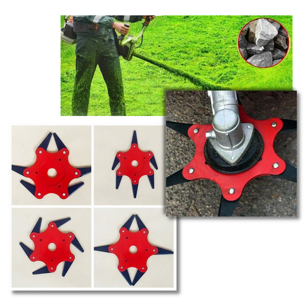 Durable Cutting Head with 6 Steel Blades – Trimmer Accessory