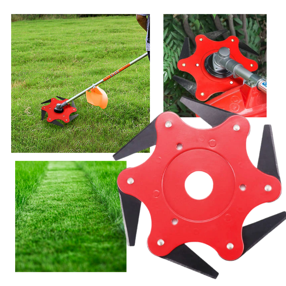 Durable Cutting Head with 6 Steel Blades – Trimmer Accessory