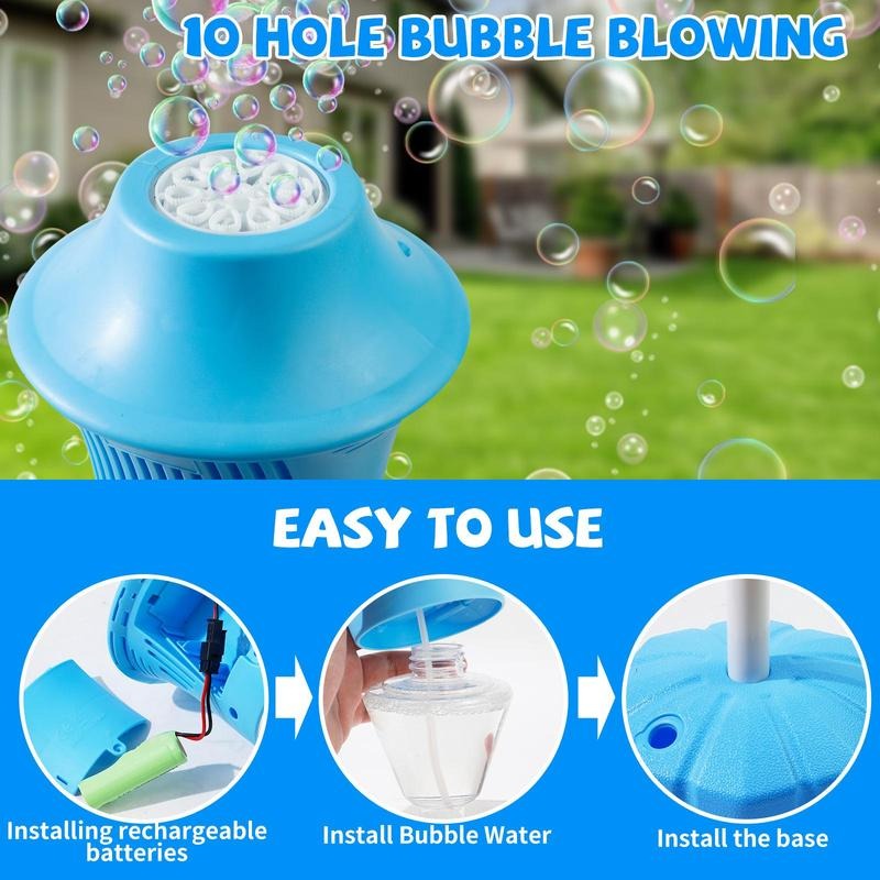 BubbleBliss | Portable Bubble Machine for Kids with Adjustable Height