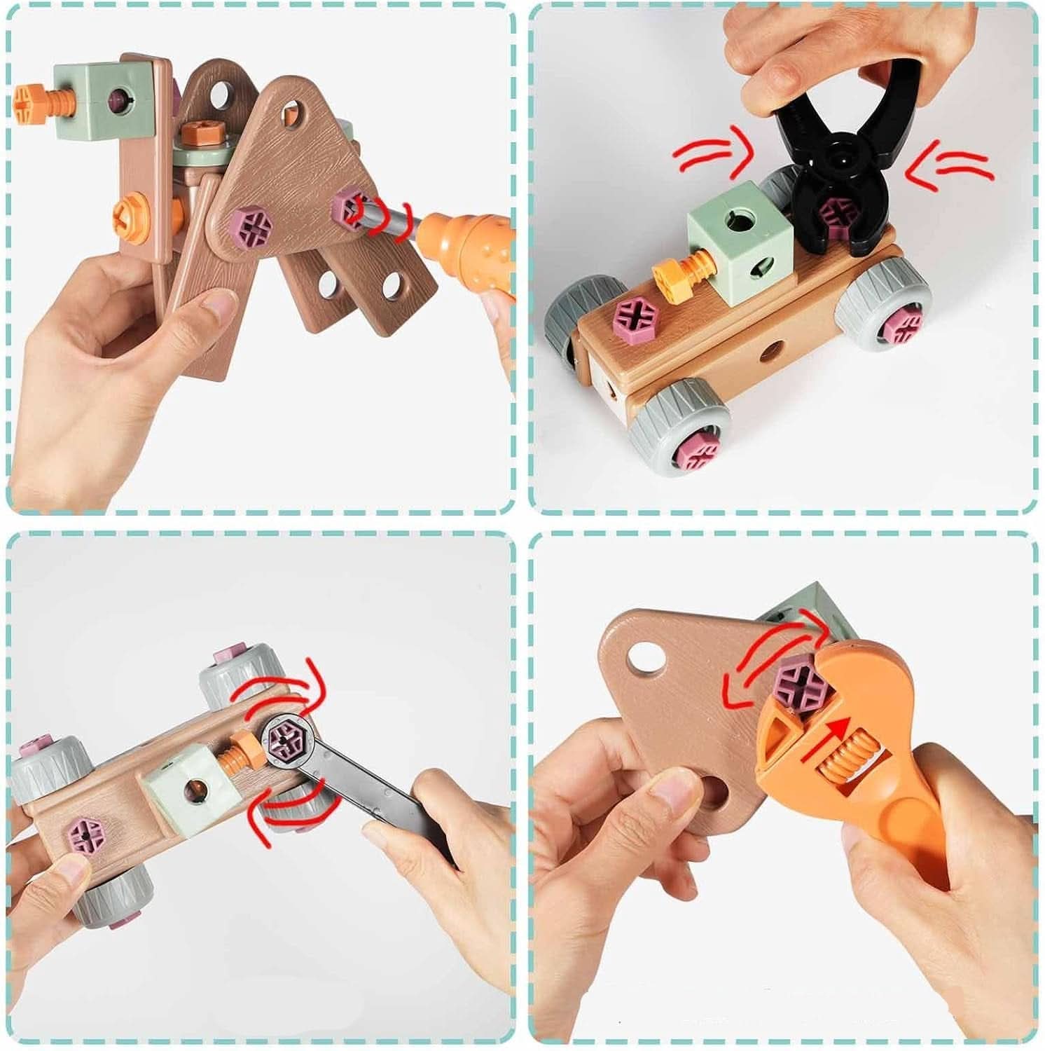 Creative Construction Kit – 100-Piece Tool Set for Kids