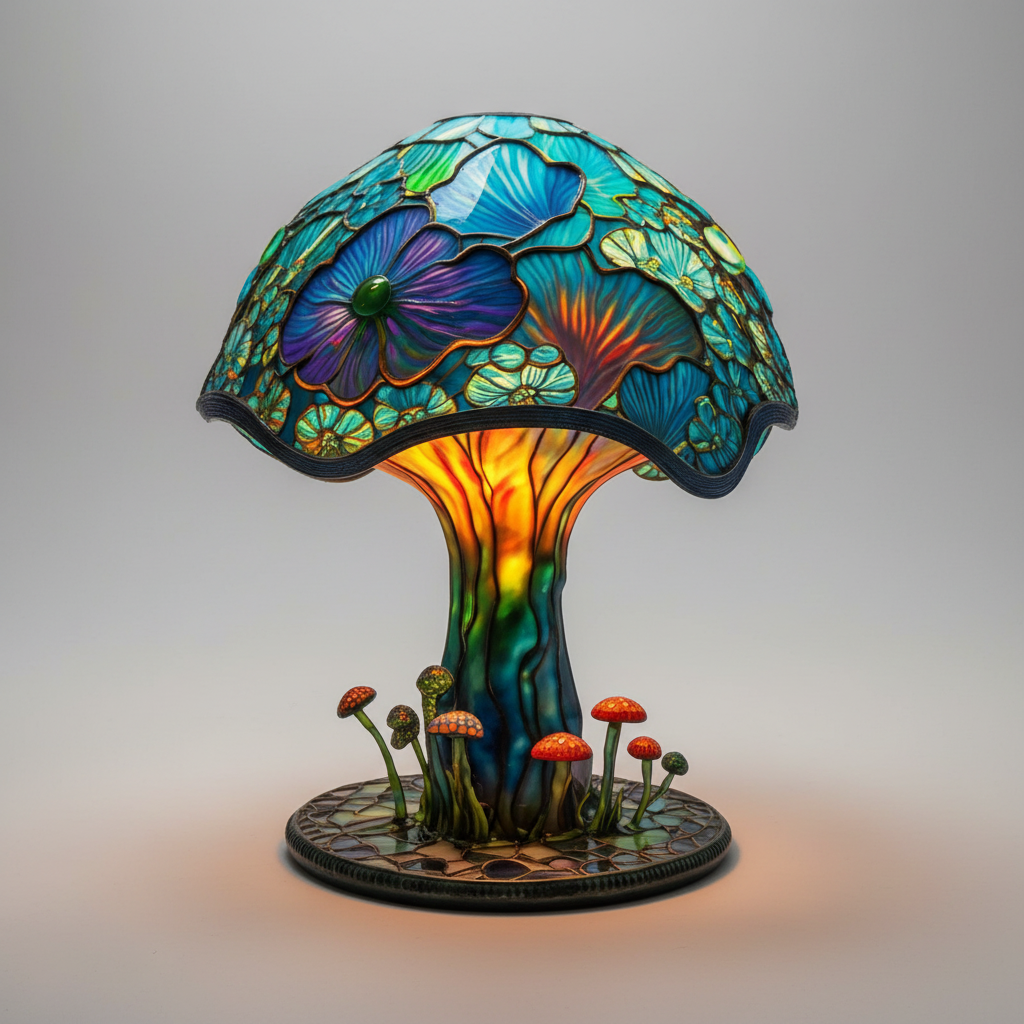 Vibrant Glass Table Lamp for Home Decoration