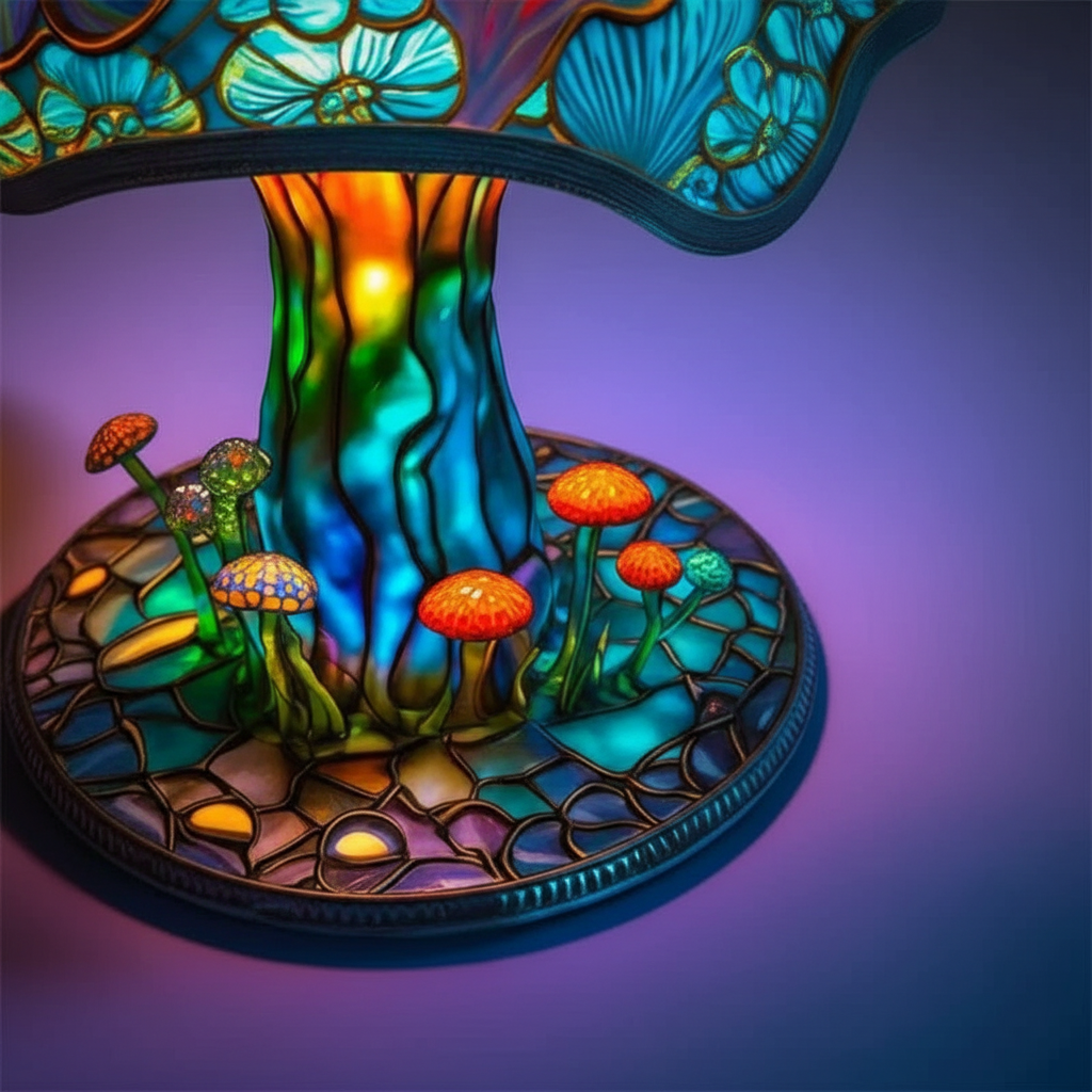 Vibrant Glass Table Lamp for Home Decoration