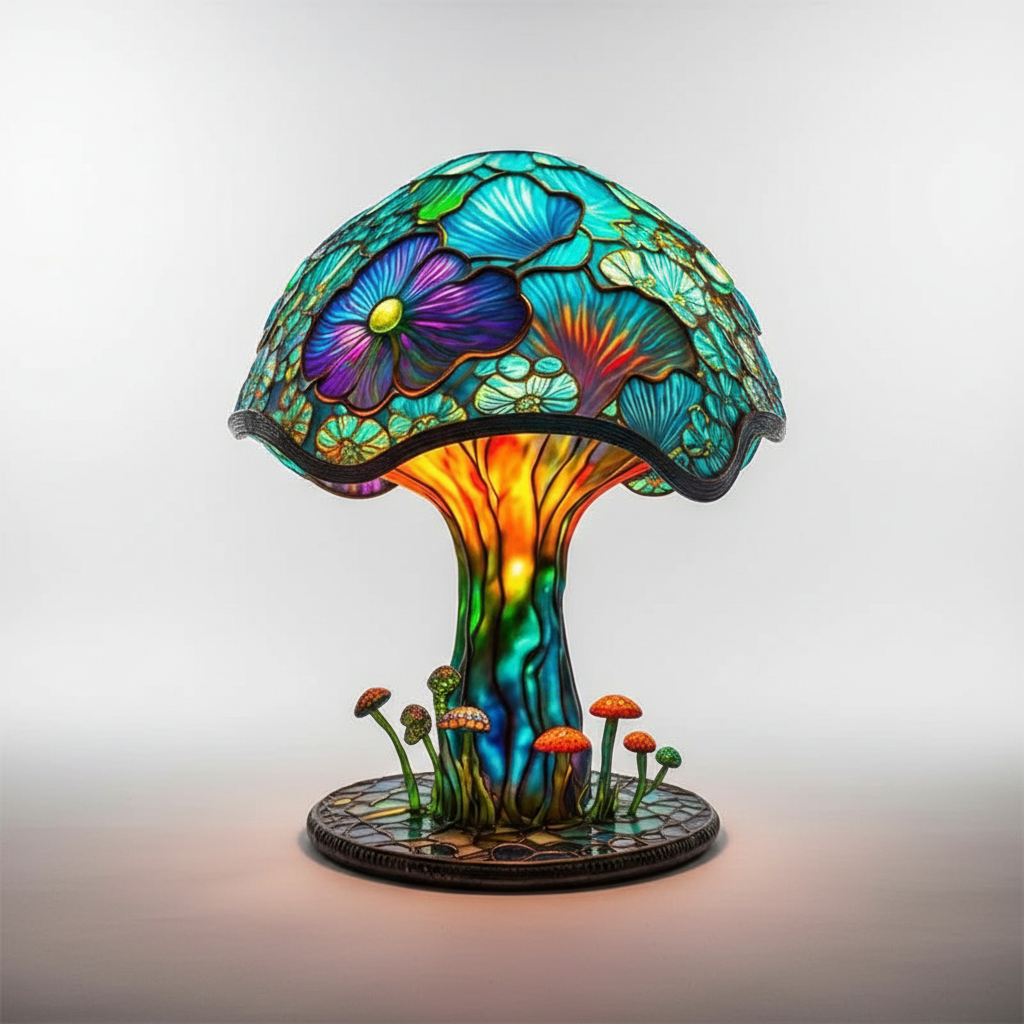 Vibrant Glass Table Lamp for Home Decoration