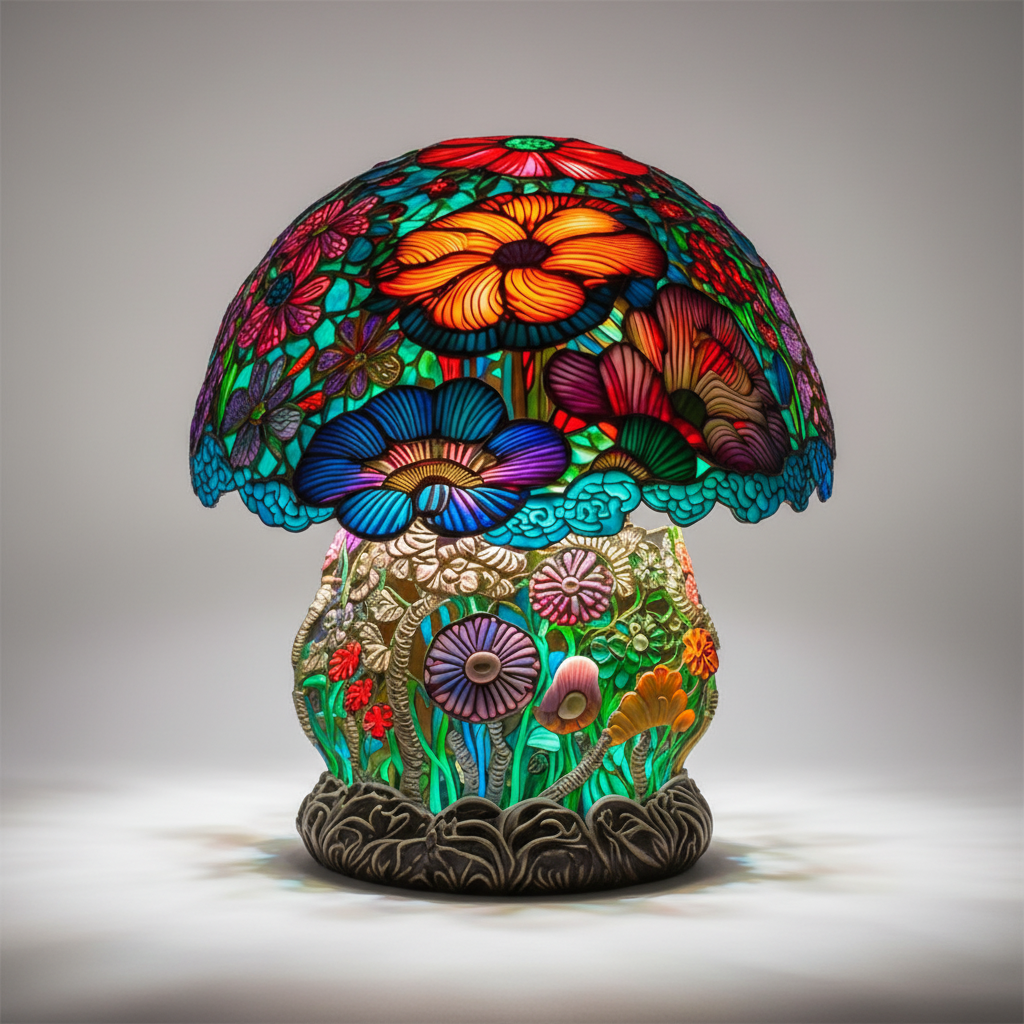 Vibrant Glass Table Lamp for Home Decoration