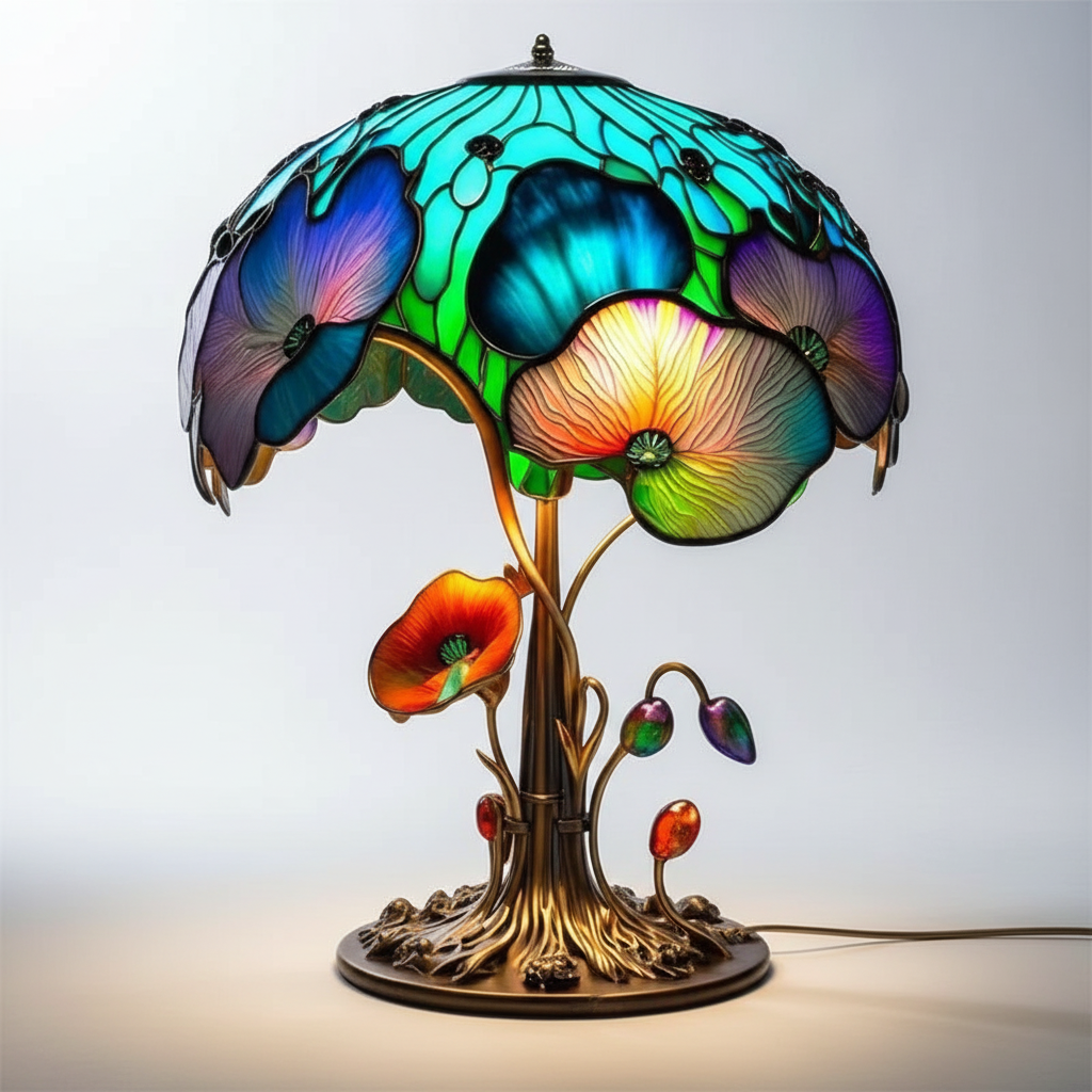 Vibrant Glass Table Lamp for Home Decoration
