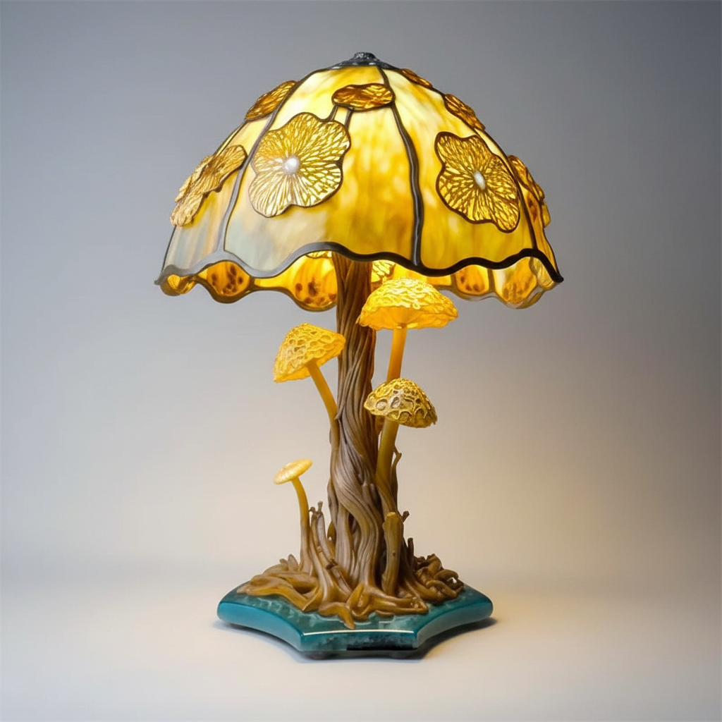 Vibrant Glass Table Lamp for Home Decoration