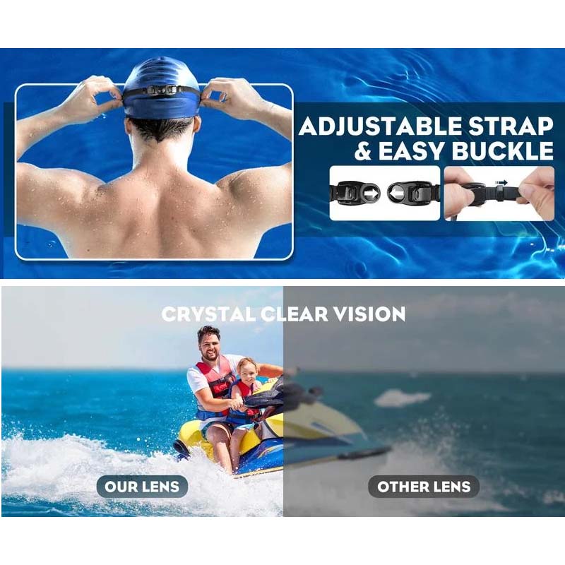 Enhanced Vision Swimming Goggles with Fog-Resistant Lenses