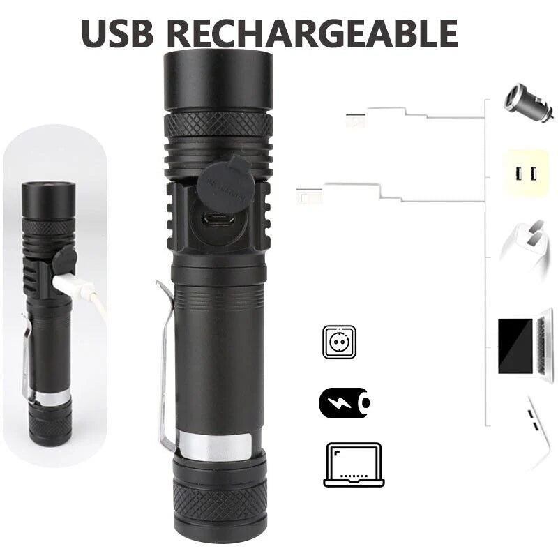 UltraBeam 90000LM Tactical Rechargeable Flashlight