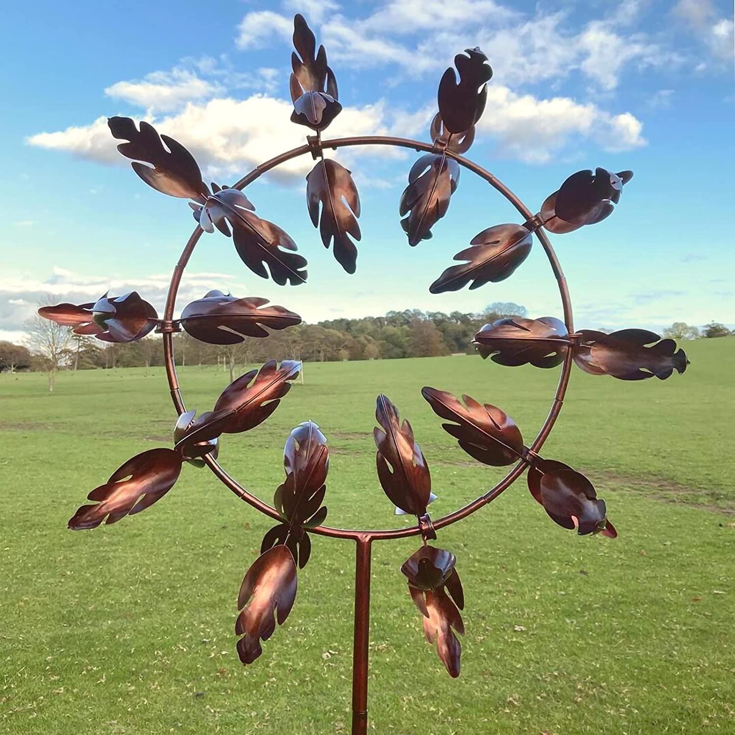 Charming Garden Kinetic Spinner: Colorful Metal Windmill