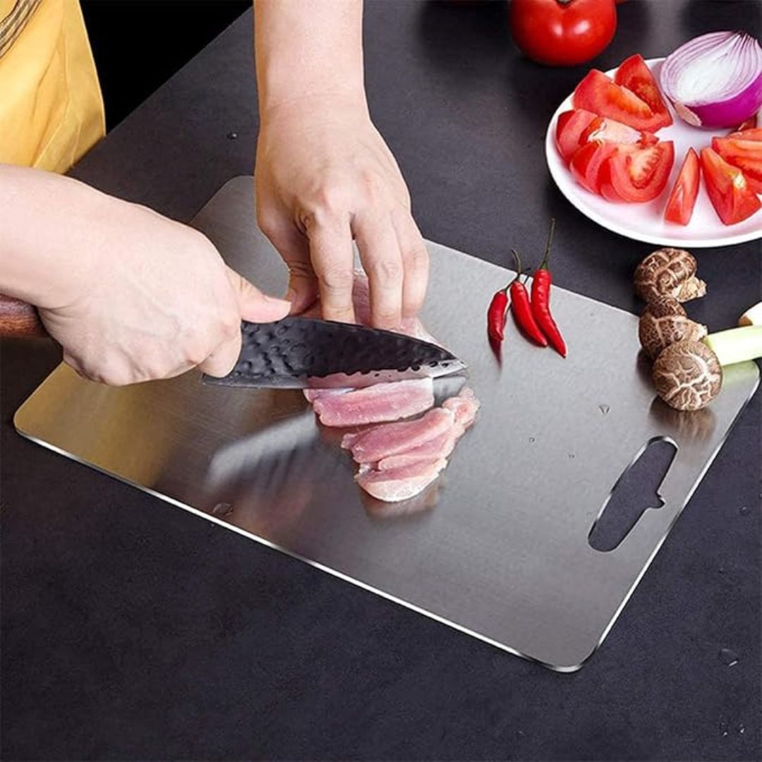 Premium Titanium Chef's Board for Effortless Food Prep