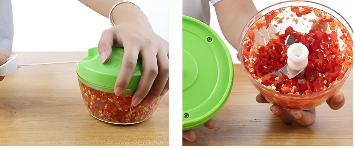 Compact Manual Food Chopper for Effortless Meal Prep