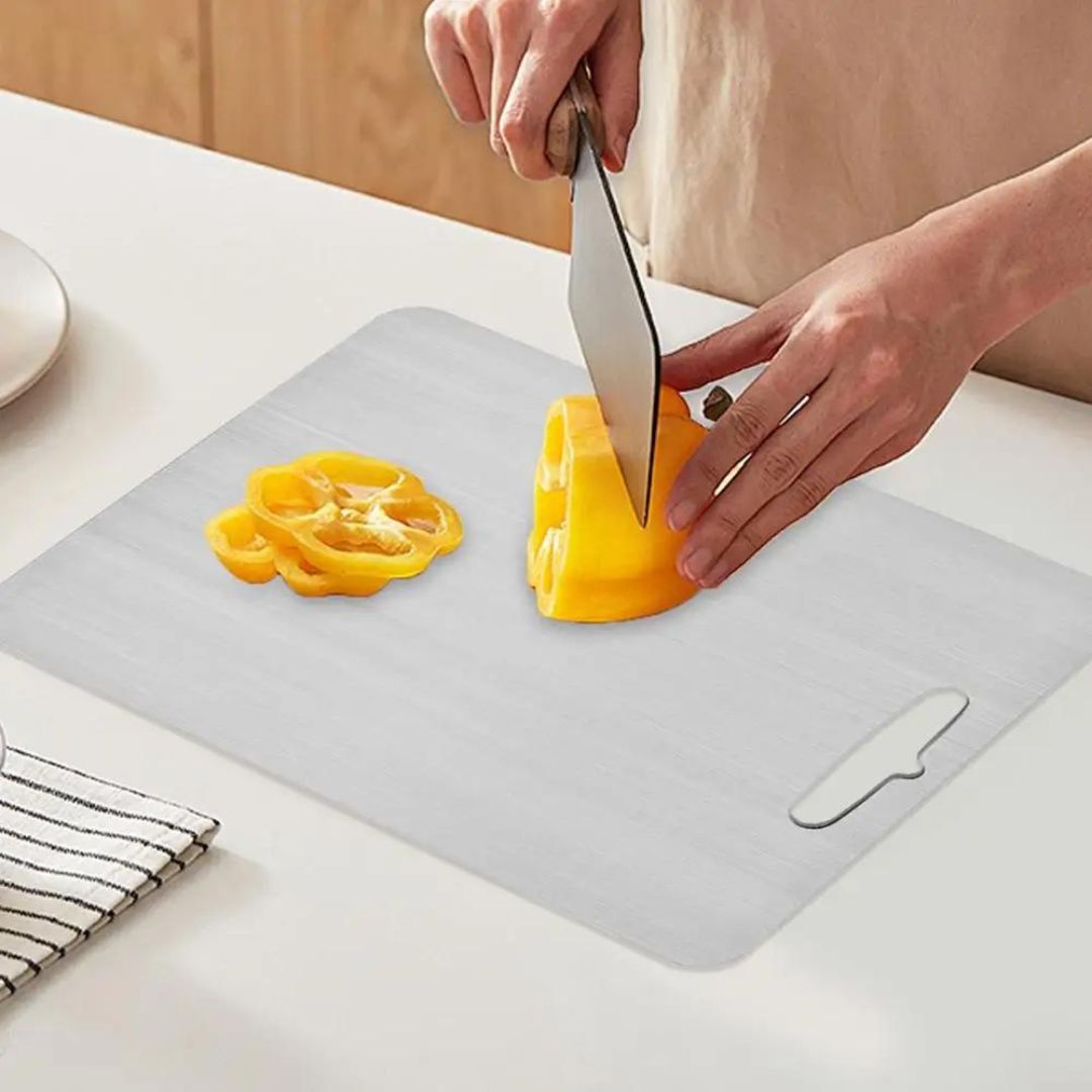 Premium Titanium Chef's Board for Effortless Food Prep