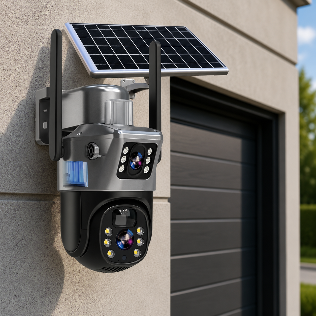 SecureView Pro - Solar-Powered 4K Surveillance Camera