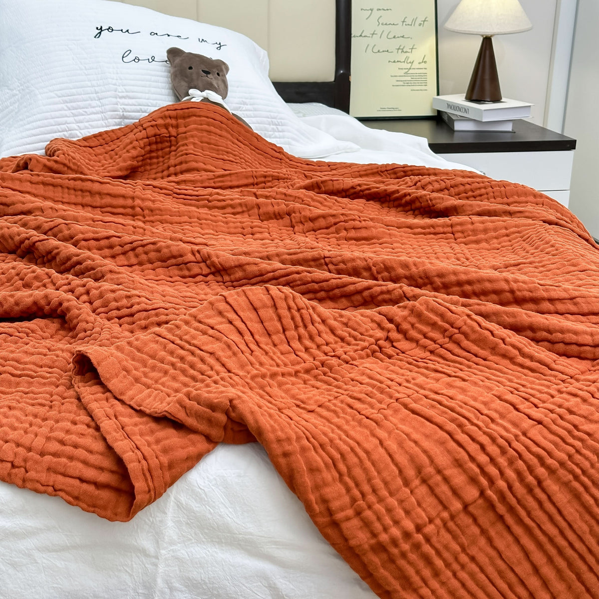 SereneWeave - Year-Round Soft Cotton Blanket for Ultimate Comfort