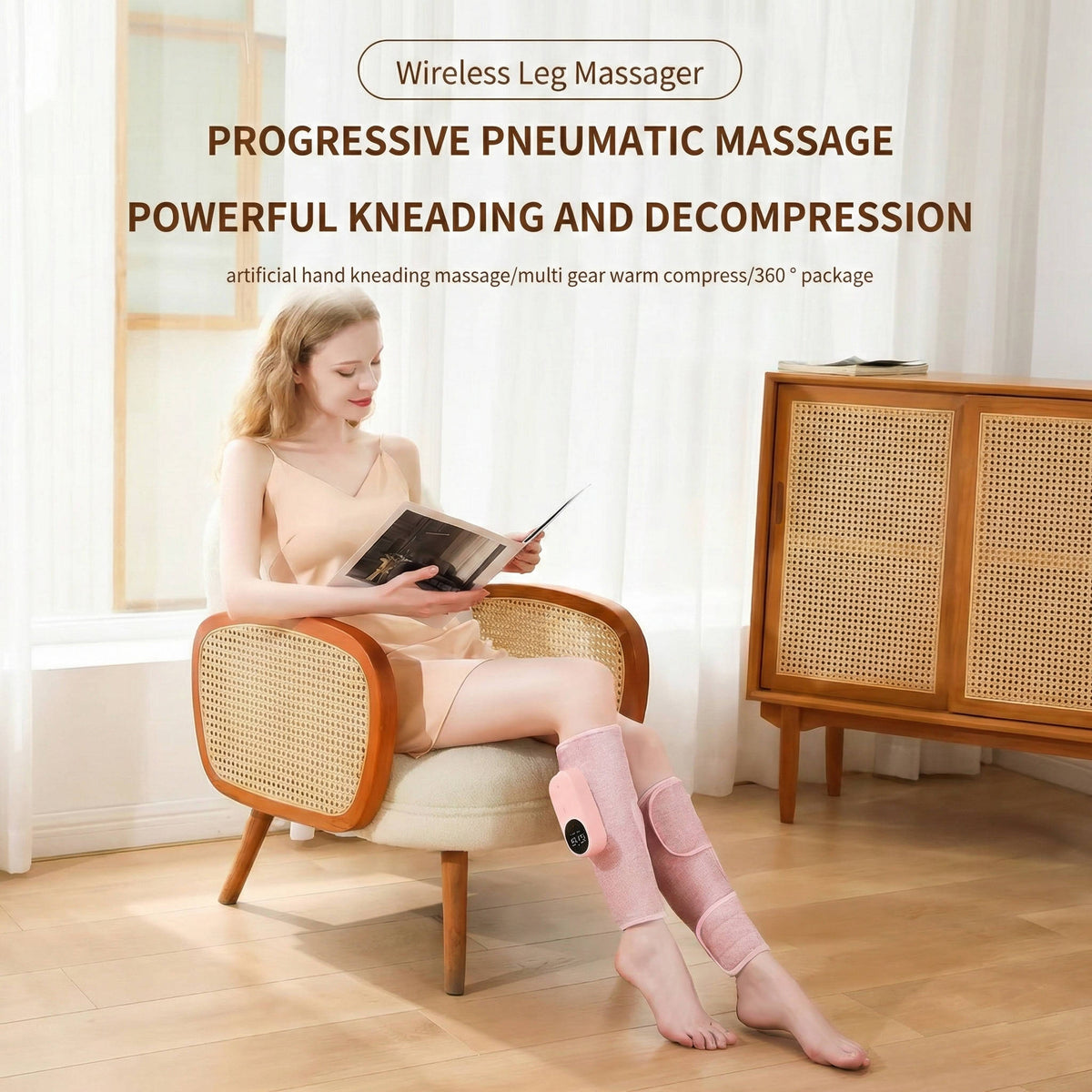 Soothing Leg Comfort Wrap | Wireless Heat & Compression Relief