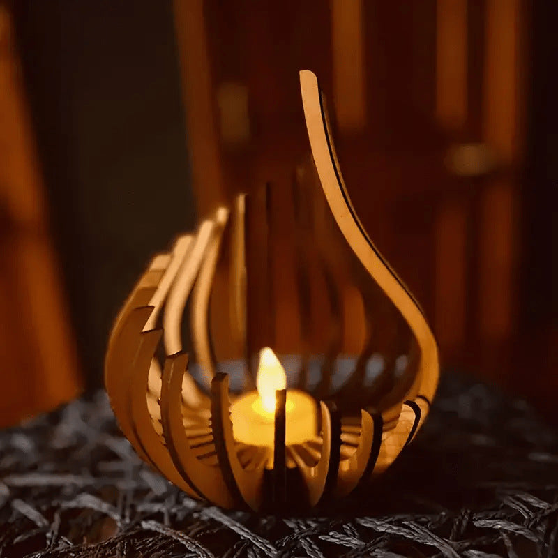 Elegant Flame-Shaped Candle Holder for Indoor Spaces
