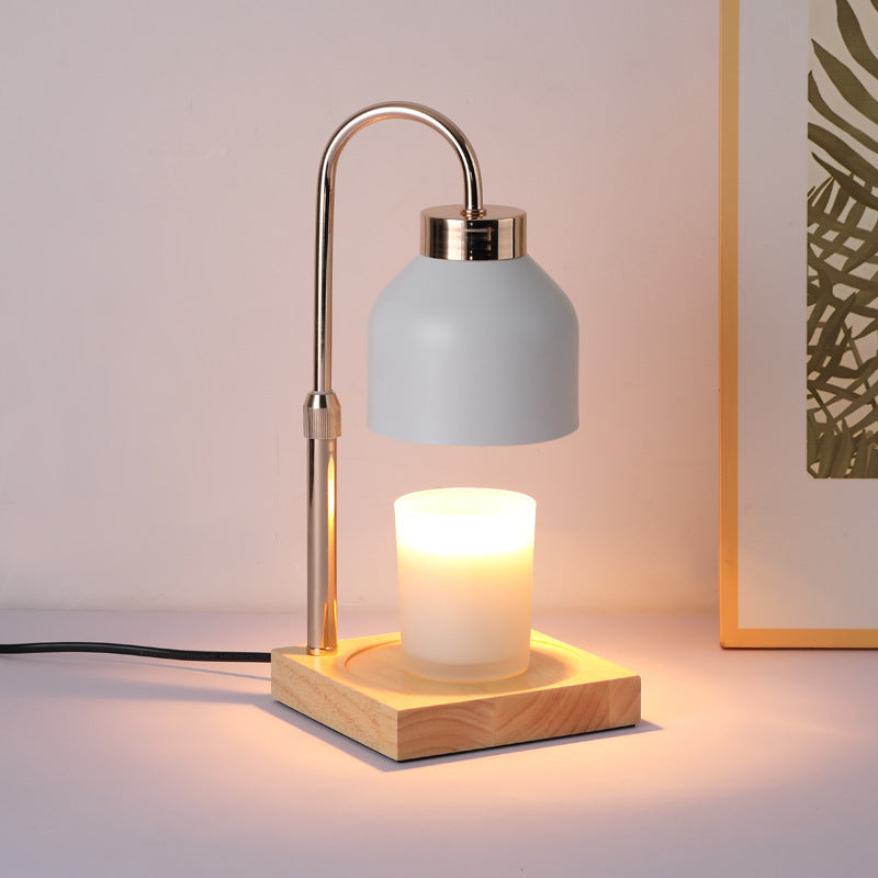 Elegant Candle Melter with Adjustable Height & Wood Base