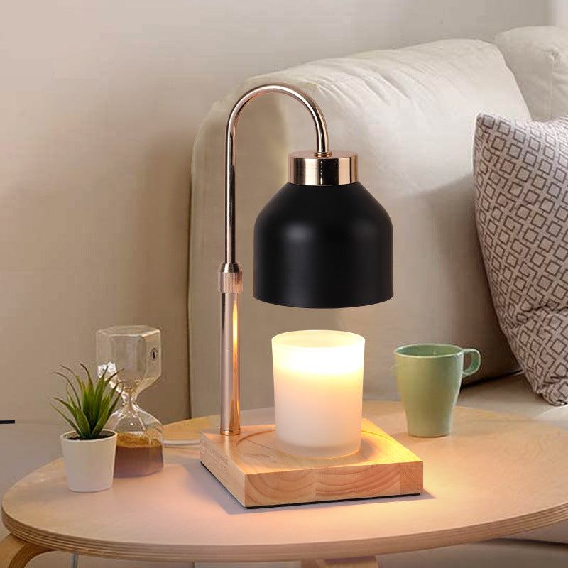 Elegant Candle Melter with Adjustable Height & Wood Base