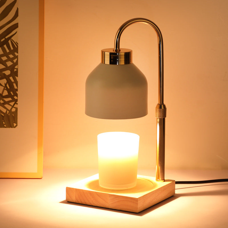 Elegant Candle Melter with Adjustable Height & Wood Base