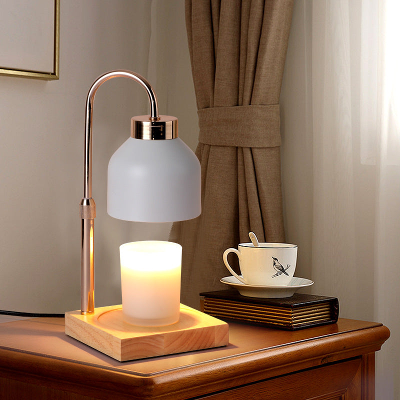 Elegant Candle Melter with Adjustable Height & Wood Base