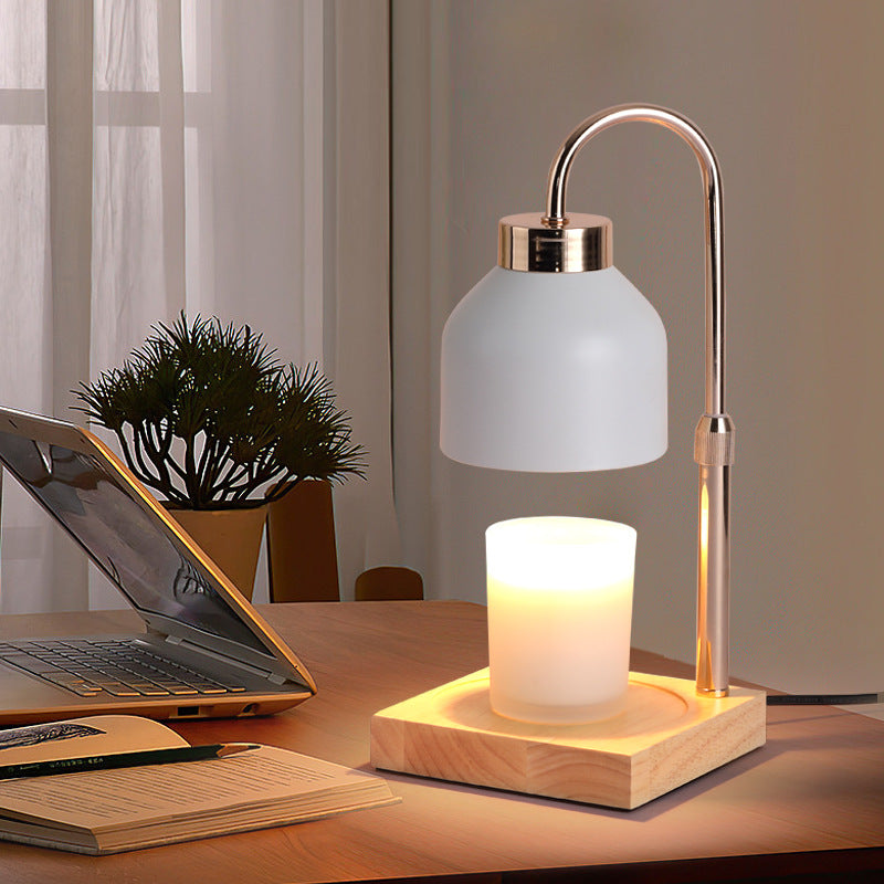 Elegant Candle Melter with Adjustable Height & Wood Base