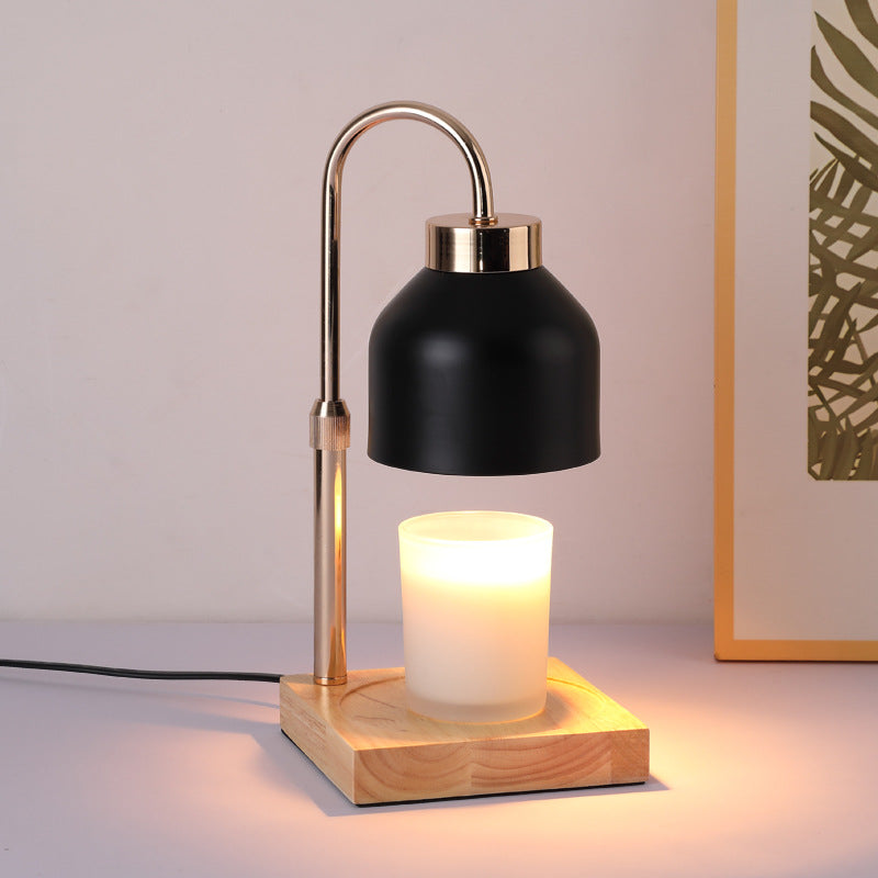 Elegant Candle Melter with Adjustable Height & Wood Base