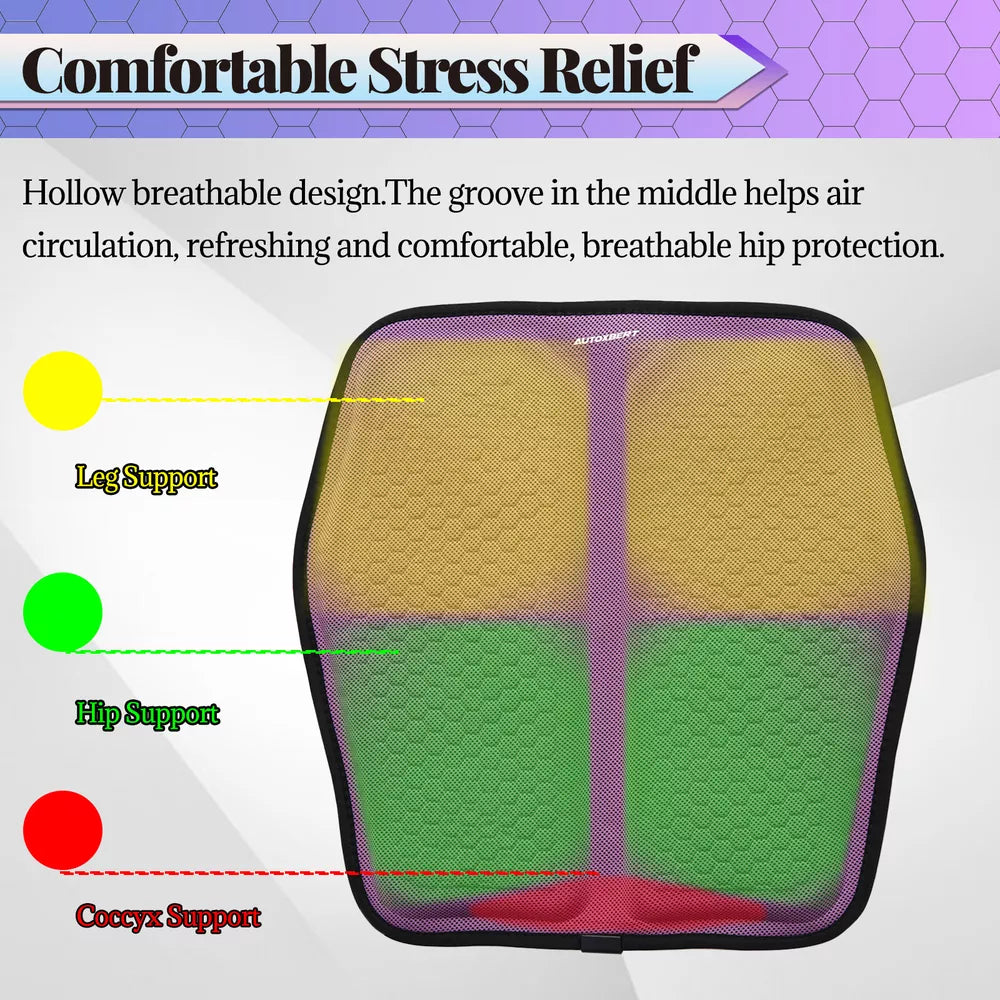 ComfortMax Gel Seat Cushion - Relieve Back and Tailbone Discomfort