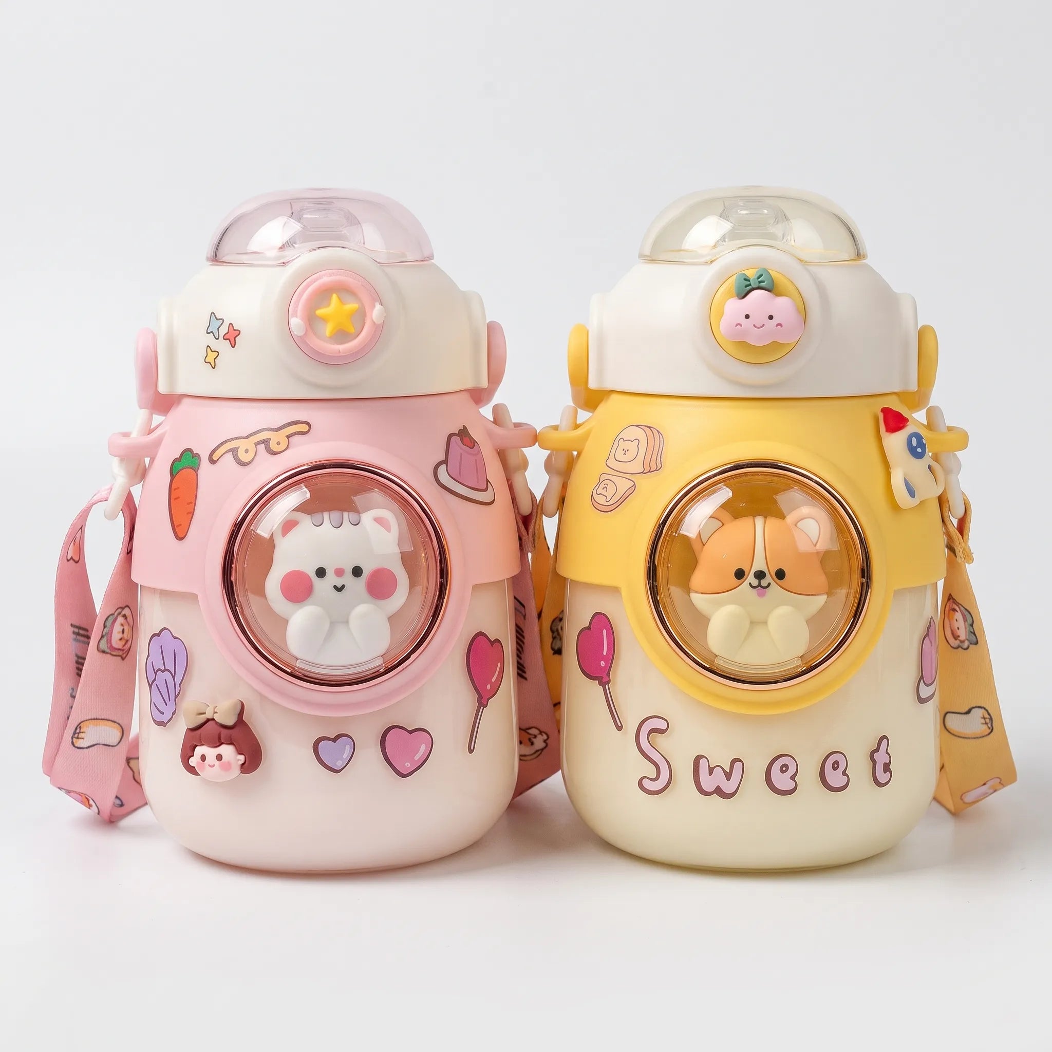 Kids' Water Bottle Featuring Cartoon Characters