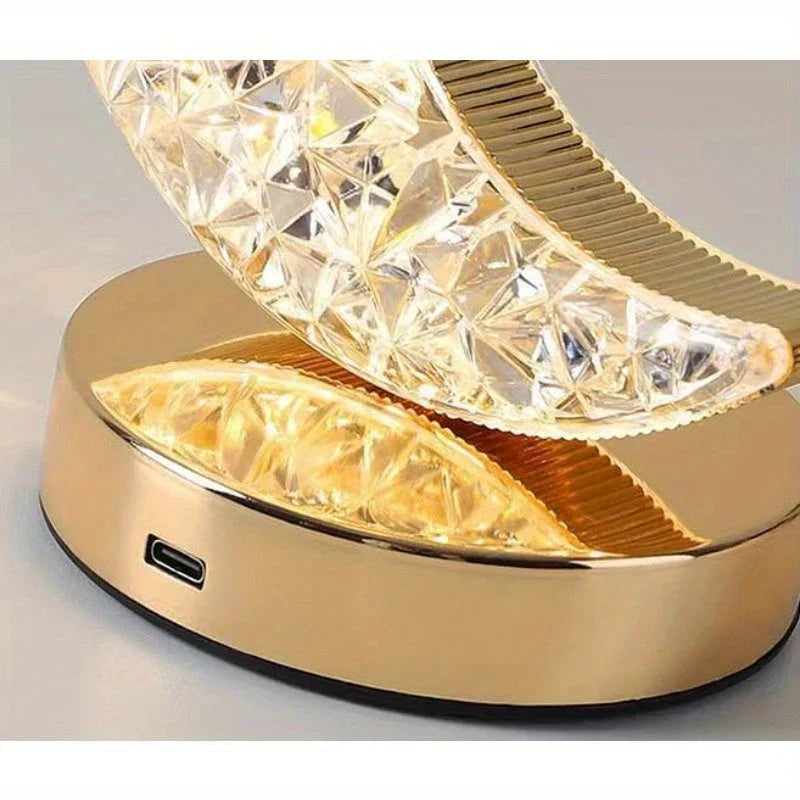 LunarGlow | Elegant Crystal Lamp with Adjustable Brightness & Color Modes