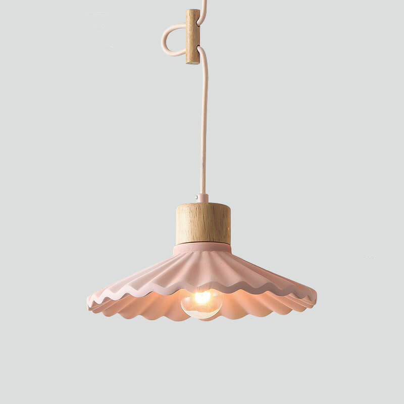 Chic Modern Pendant Light with Unique Scalloped Design