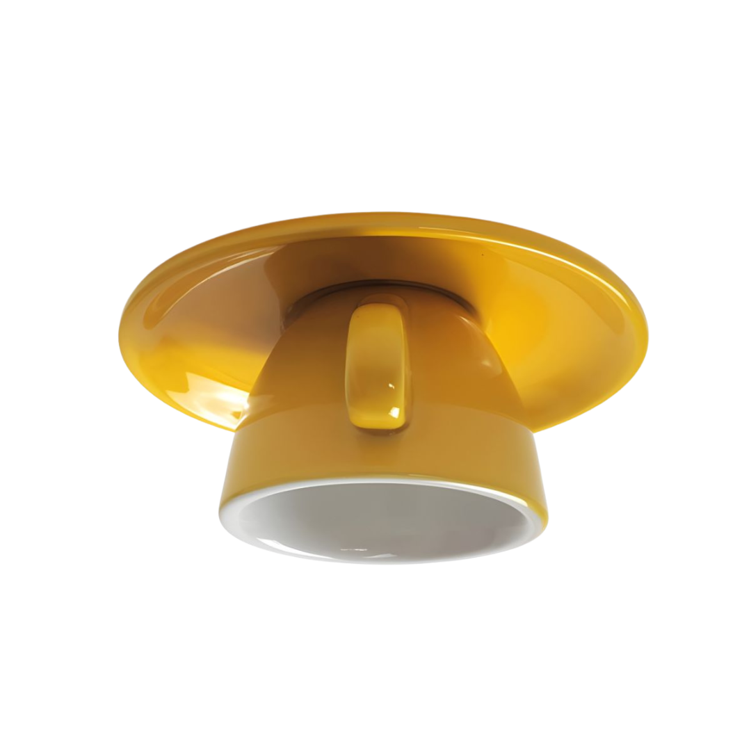 Morandi Coffee Cup Ceiling Fixture – Ceramic Design