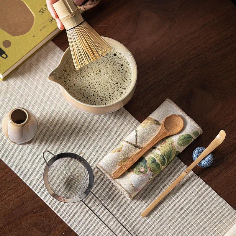 Elegant Vintage Matcha Tea Set | Complete 7-Piece Collection